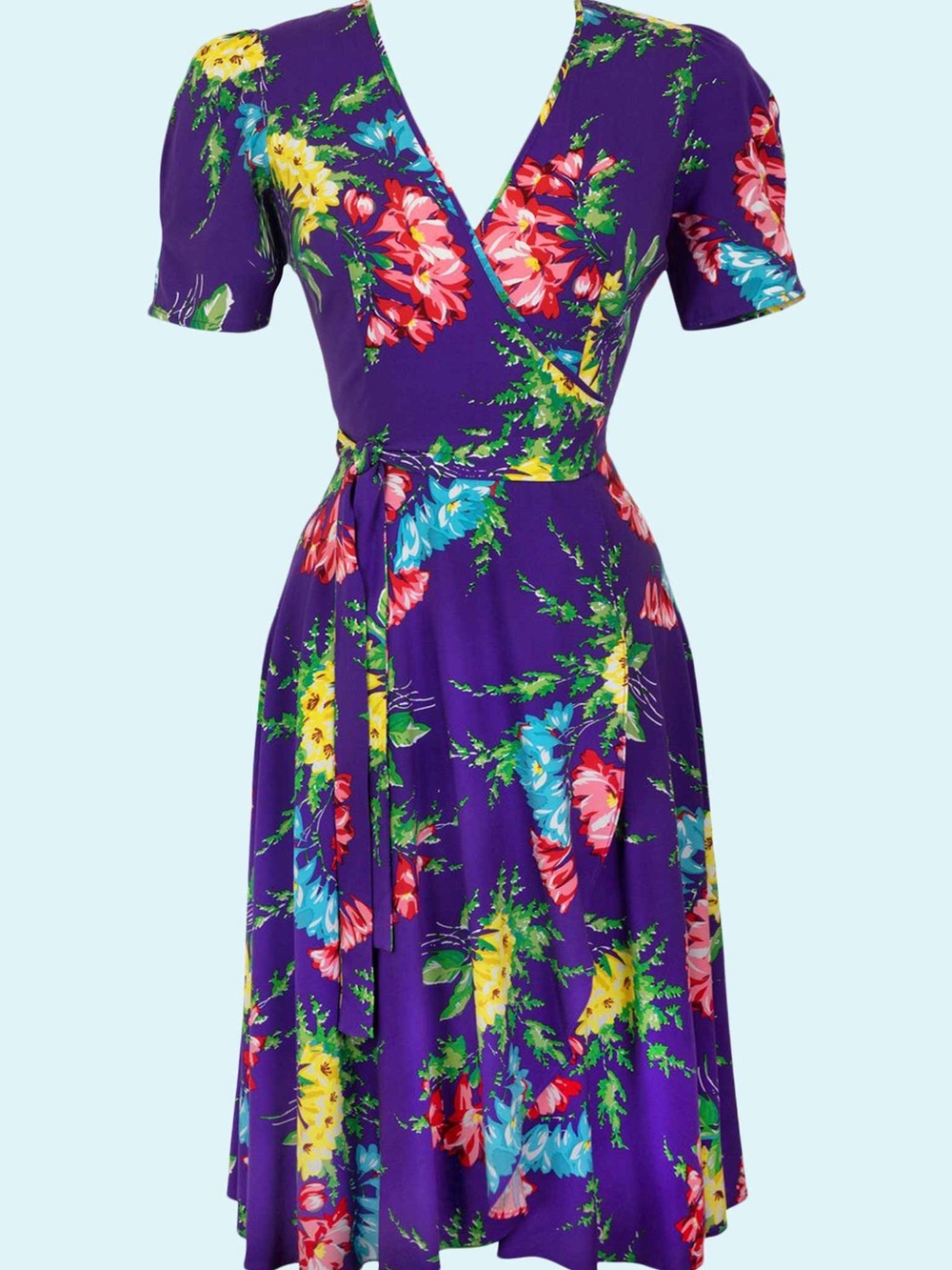 Trashy Diva Camilla wrap dress in bold bouquet size 20 - Picture 4 of 4